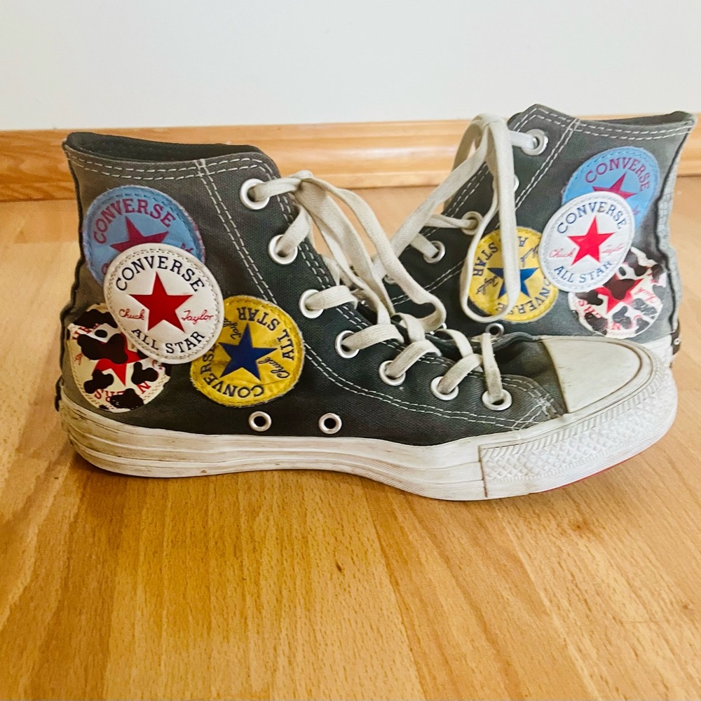 Converse Black and White High-Top Sneakers with Classic Design